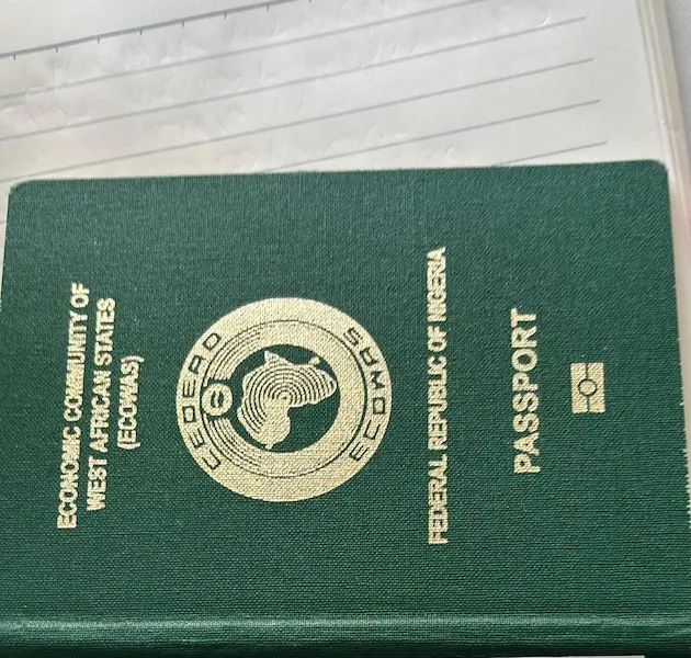 Closed passport prepared for secure forwarding from Istanbul