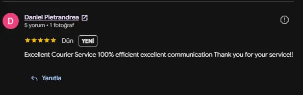 Daniel Pietrandrea Google review screenshot for Ana Kurye iPad recovery