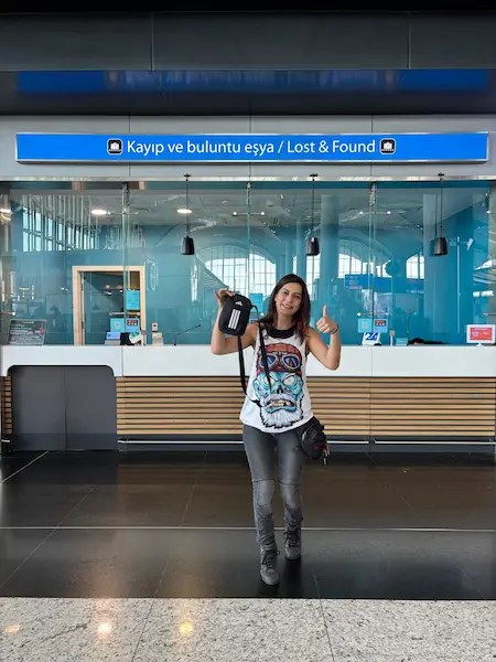 Lost bag collected from Istanbul Airport Lost and Found and shipped internationally by Ana Kurye