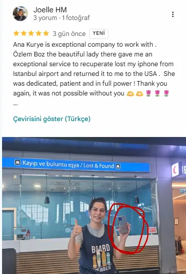 Joelle HM's public Google review