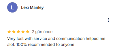 Lexi Manley Google review for Ana Kurye hotel lost property recovery service