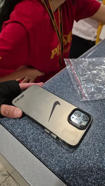 Recovered iPhone shown at the Sabiha Gokcen Airport Lost and Found office