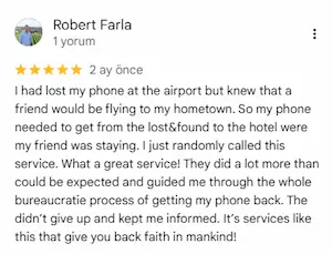 Robert Farla original Google Maps review screenshot